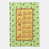 2026 Calendar Fabric Font Chinese Favorites Jade Theedoek (Verticaal)