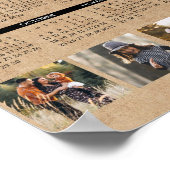 2026 Calendar Family Photo Collage Rustic Kraft Poster (Hoek)