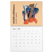 2026 Calendar featuring nature illustrations Kalender (Mar 2026)
