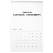 2026 Calendar Football Player Funny Motivational Kalender (Jan 2026)