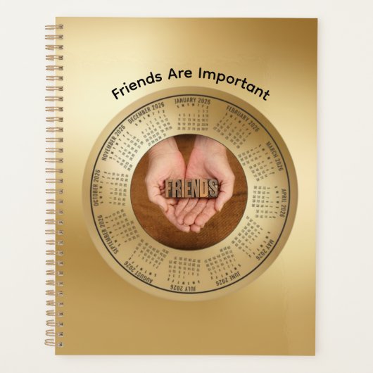 2026 Calendar Friends Are Important Planner (Voorkant)