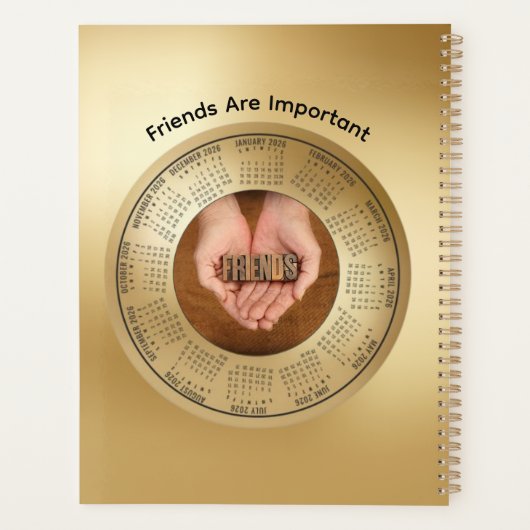 2026 Calendar Friends Are Important Planner (Achterkant)