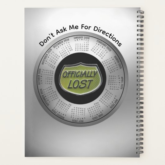 2026 Calendar Funny Officially Lost Planner (Achterkant)