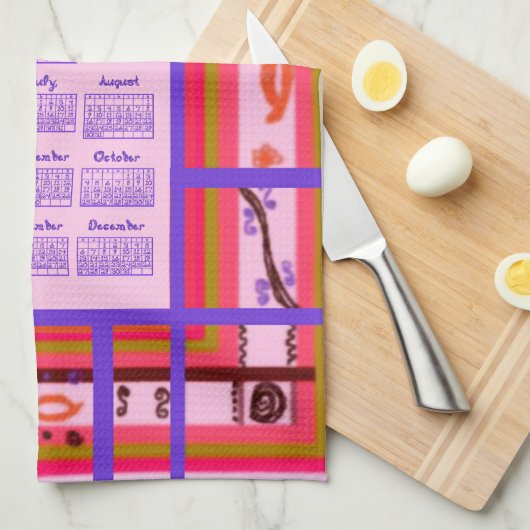 2026 Calendar Girl Power Curvy Plaid Frame Theedoek (Quarter Fold)