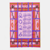 2026 Calendar Girl Power Curvy Plaid Frame Theedoek (Verticaal)