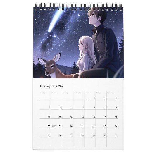 2026 Calendar (Images created by Grok) Kalender (Jan 2026)