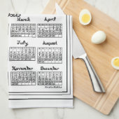 2026 Calendar Imagine Peace Photo LOVE Fabric Font Theedoek (Quarter Fold)