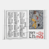 2026 Calendar Imagine Peace Photo LOVE Fabric Font Theedoek (Horizontaal)