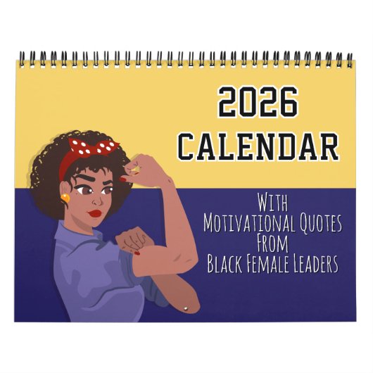 2026 Calendar Inspirational Quote Black Girl Magic Kalender (Hoes)