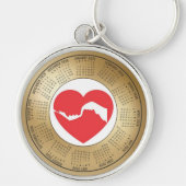 2026 Calendar Keychain Lovers Red Heart (Voorkant)