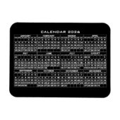 2026 Calendar Magnet Black Magneet (Horizontaal)