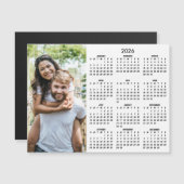 2026 Calendar Modern Simple Photo Magnet (Voorkant / Achterkant)