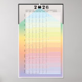 2026 Calendar - Moon Planner Poster (Voorkant)
