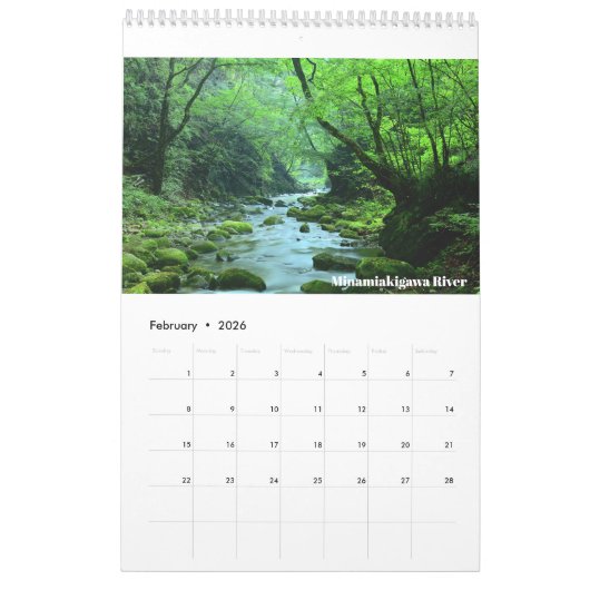 2026 Calendar , Nature landscape of Tokyo Kalender (Feb 2026)
