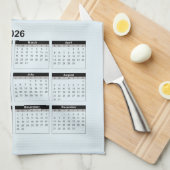 2026 Calendar of a Horse and Girl in Winter Snow Theedoek (Quarter Fold)