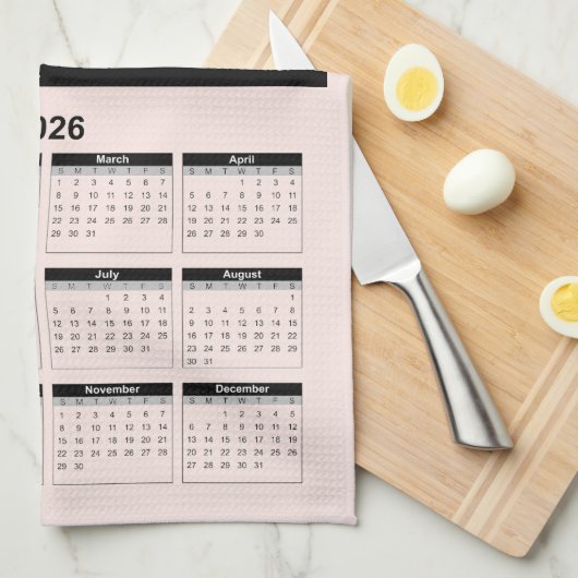 2026 Calendar of a Sunset on Lake with Silhouette  Theedoek (Quarter Fold)