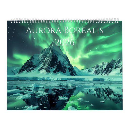 2026 Calendar of Aurora Borealis Artwork Kalender (Hoes)
