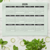 2026 Calendar of Beautiful Yellow Sunflower Theedoek (Gevouwen)