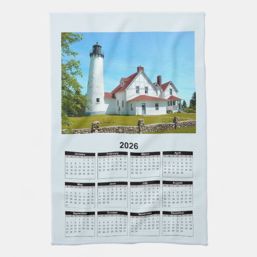 2026 Calendar of Door County Wisconsin Lighthouse  Theedoek (Verticaal)