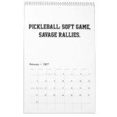 2026 Calendar Pickleball Funny Quotes Dink Paddle Kalender (Feb 2027)
