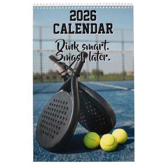 2026 Calendar Pickleball Funny Quotes Dink Paddle Kalender (Hoes)