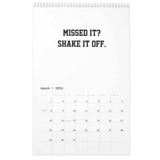 2026 Calendar Pickleball Funny Quotes Dink Paddle Kalender (Mar 2026)