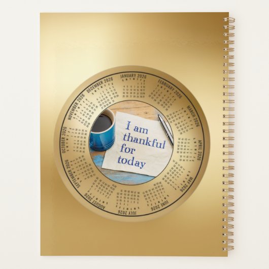 2026 Calendar Planner I Am Thankful For Today (Achterkant)