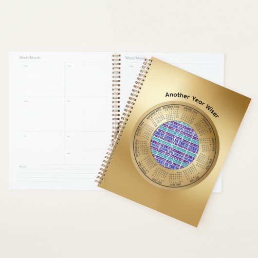 2026 Calendar Planner quote Another Year Wiser (Display)