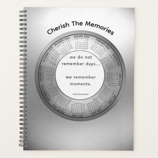 2026 Calendar Planner quote We Remember Moments (Voorkant)