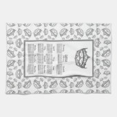 2026 Calendar Queen of Hearts Silver Tiara Fabric  Theedoek (Horizontaal)