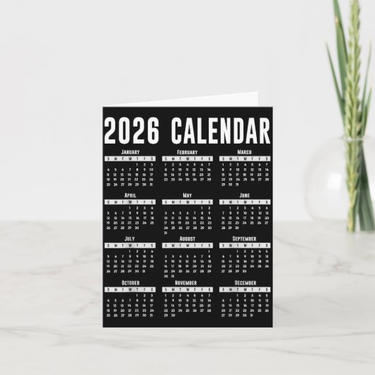 2026 Calendar Shirt 26 Calendar 2026  Kaart (Voorkant)