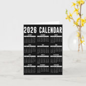 2026 Calendar Shirt 26 Calendar 2026  Kaart (Gele Bloem)