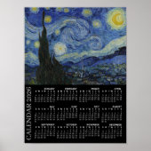 2026 Calendar, Starry Night / Van Gogh, Large Poster (Voorkant)