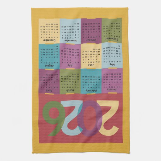 2026 Calendar Theedoek (Verticaal)