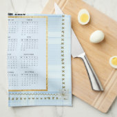 2026 Calendar Towel Bluejay 2 Theedoek (Quarter Fold)