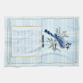 2026 Calendar Towel Bluejay 2 Theedoek (Horizontaal)