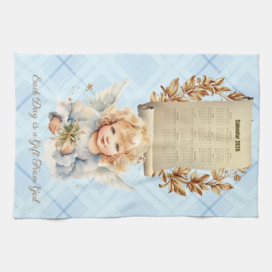 2026 Calendar Towel Each Day is a Gift From God Theedoek (Horizontaal)