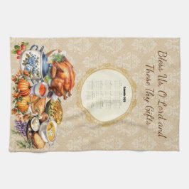 2026 Calendar Towel Grace Bless Us O Lord Theedoek