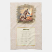 2026 Calendar Towel Horse in Sunset Theedoek (Verticaal)
