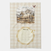 2026 Calendar Towel Horse Theedoek (Verticaal)