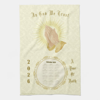2026 Calendar Towel In God We Trust Theedoek