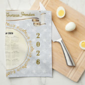2026 Calendar Towel Let Freedom Ring 250 Years Theedoek (Quarter Fold)
