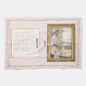 2026 Calendar Towel Paris View Custom Message Theedoek (Horizontaal)