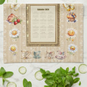 2026 Calendar Towel Saturday Morning Tea Time Theedoek (Gevouwen)