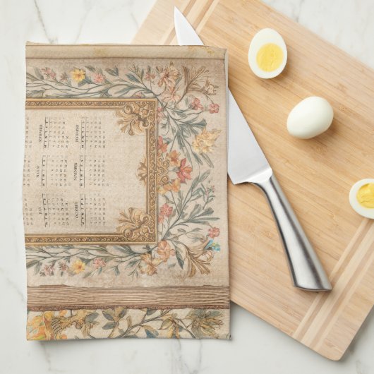 2026 Calendar Towel Ten Commandments Monastic  Theedoek (Quarter Fold)