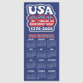 2026 Calendar USA 250 America's Birthday 1776-2026 (Voorkant)