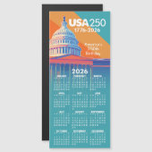 2026 Calendar USA 250 Capital Dome America (Voorkant / Achterkant)