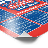 2026 Calendar - USA 250 Red White Blue Foto Afdruk (Hoek)