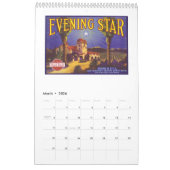 2026 Calendar Vintage Fruit Crate Labels Kalender (Mar 2026)