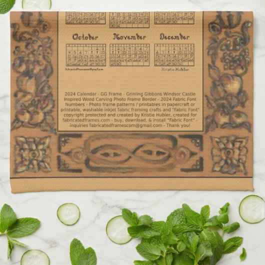 2026 Calendar Windsor Castle Onspired Woodwork Theedoek (Gevouwen)